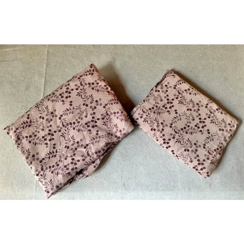 Home Organic Sheet Set King Size  100% Cotton Two Piece Plum Color India GUC